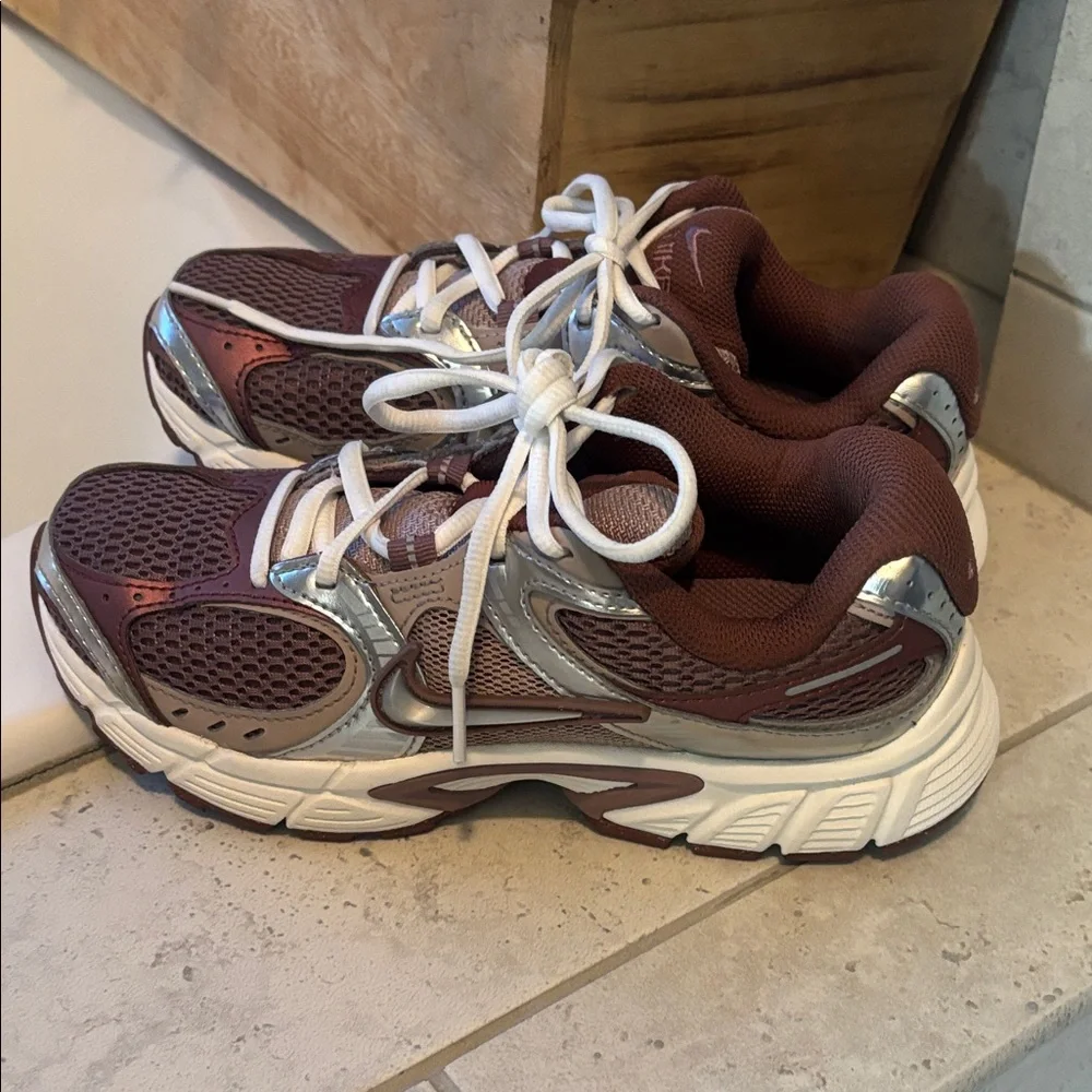 Nike V5 Women's Brown and Silver Sneakers worn once. - Picture 2 of 5
